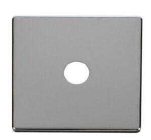 Click Scolmore - Click Definity Single Coaxial Socket Cover Plate Chrome (SCP231CH)