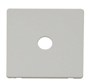 Click Scolmore - Click Definity Single Coaxial Socket Cover Plate White (SCP231PW)