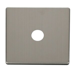 Click Scolmore - Click Definity Single Coaxial Socket Cover Plate Stainless Steel (SCP231SS)