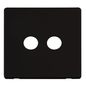 Click Scolmore - Click Definity Twin Co-Axial Skt Plate Mb (SCP232MB)