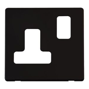 Click Scolmore - Click Definity 1G 15A Round Pin Switch Skt Plate Mb (SCP234MB)