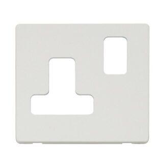 Click Scolmore - Click Definity 1G 15A Round Pin Switch Skt Plate Mw (SCP234MW)