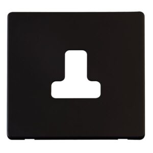 Click Scolmore - Click Definity 1G 5A Round Pin Socket Plate Mb (SCP238MB)
