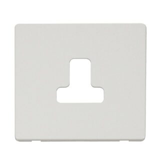 Click Scolmore - Click Definity 1G 5A Round Pin Socket Plate Mw (SCP238MW)