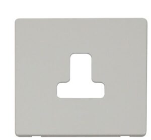 Click Scolmore - Click Definity 5A Round Pin Socket Outlet Cover Plate White (SCP238PW)