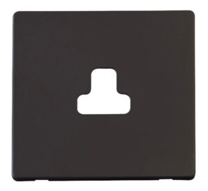 Click Scolmore - Click Definity 2A Round Pin Socket Outlet Cover Plate Black (SCP239BK)