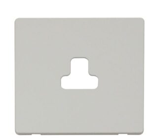 Click Scolmore - Click Definity 2A Round Pin Socket Outlet Cover Plate White (SCP239PW)