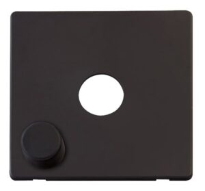 Click Scolmore - Click Definity 1 Gang Dimmer Switch Cover Plate Black (SCP241BK)