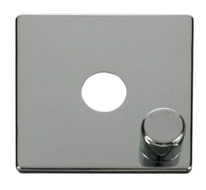 Click Scolmore - Click Definity 1 Gang Dimmer Switch Cover Plate Chrome (SCP241CH)