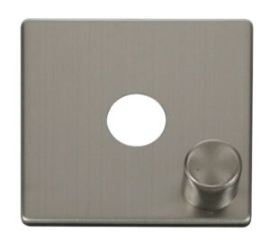 Click Scolmore - Click Definity 1 Gang Dimmer Switch Cover Plate Stainless Steel (SCP241SS)