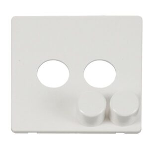 Click Scolmore - Click Definity 2G Dimmer Switch Plate Mw (SCP242MW)