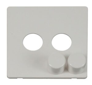 Click Scolmore - Click Definity 2 Gang Dimmer Switch Cover Plate White (SCP242PW)