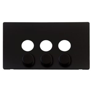 Click Scolmore - Click Definity 3G Dimmer Switch Plate Mb (SCP243MB)
