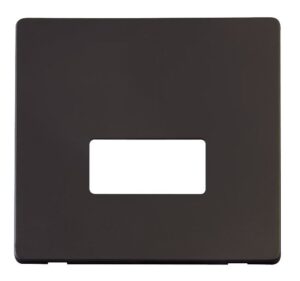 Click Scolmore - Click Definity Connection Unit Cover Plate Black (SCP250BK)