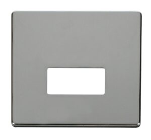 Click Scolmore - Click Definity Connection Unit Cover Plate Chrome (SCP250CH)