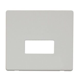 Click Scolmore - Click Definity Connection Unit Cover Plate White (SCP250PW)