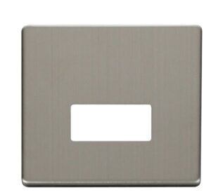 Click Scolmore - Click Definity Connection Unit Cover Plate Stainless Steel (SCP250SS)