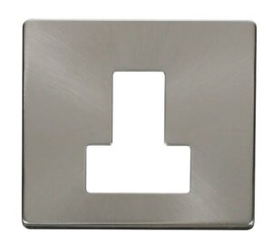Click Scolmore - Click Definity Switched Connection Unit Cover Plate Brushed Stainless (SCP251BS)