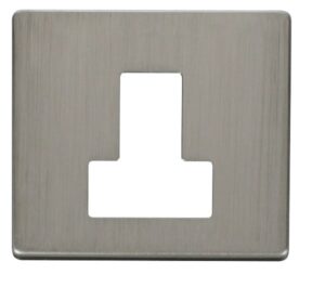 Click Scolmore - Click Definity Switched Connection Unit Cover Plate Stainless Steel (SCP251SS)