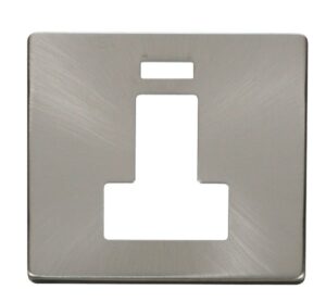 Click Scolmore - Click Definity Switched Connection Unit With Neon Cover Plate Brushed Stainless (SCP252BS)