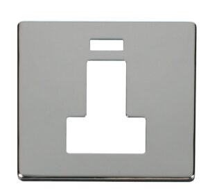 Click Scolmore - Click Definity Switched Connection Unit With Neon Cover Plate Chrome (SCP252CH)