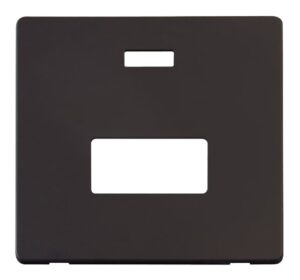 Click Scolmore - Click Definity Connection Unit With Neon Cover Plate Black (SCP253BK)
