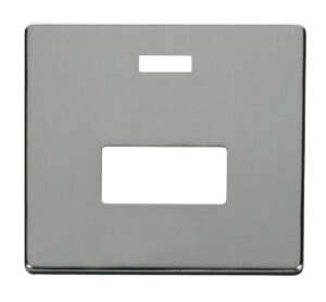 Click Scolmore - Click Definity Connection Unit With Neon Cover Plate Chrome (SCP253CH)