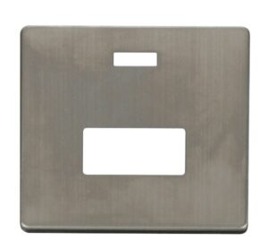 Click Scolmore - Click Definity Connection Unit With Neon Cover Plate Stainless Steel (SCP253SS)
