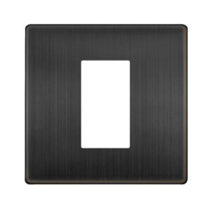 Click Scolmore - Click New Media 1 Gang New Media 1 Aperture Cover Plate Matt Bronze (SCP310BZ)
