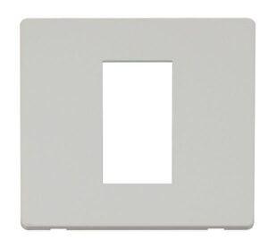 Click Scolmore - Click New Media 1 Gang Plate Single Media Module Cover Plate White (SCP310PW)