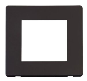 Click Scolmore - Click New Media 1 Gang Plate Twin Media Module Cover Plate Black (SCP311BK)