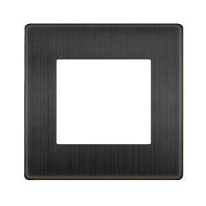 Click Scolmore - Click New Media 1 Gang New Media 2 Aperture Cover Plate Matt Bronze (SCP311BZ)
