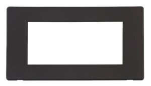 Click Scolmore - Click New Media 2 Gang Quad New Media Cover Plate (SCP312BK)