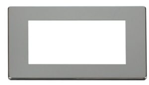 Click Scolmore - Click New Media 2 Gang Quad New Media Cover Plate (SCP312CH)