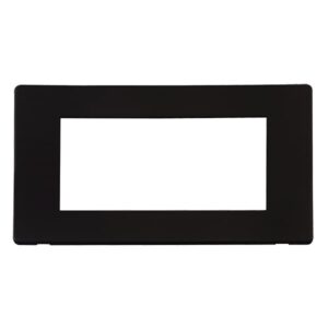 Click Scolmore - Click Definity 2 Gang Quad New Media Cover Plate (SCP312MB)