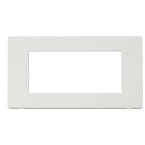 Click Scolmore - Click Definity 2 Gang Quad New Media Cover Plate (SCP312MW)
