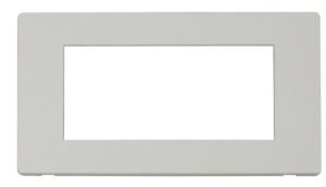 Click Scolmore - Click New Media 2 Gang Quad New Media Cover Plate (SCP312PW)