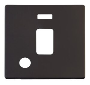 Click Scolmore - Click Definity 20A Dp Switch With Flex Outlet & Neon Cover Plate Black (SCP323BK)