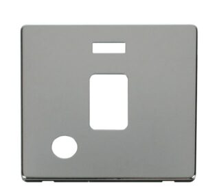Click Scolmore - Click Definity 20A Dp Switch With Flex Outlet & Neon Cover Plate Chrome (SCP323CH)