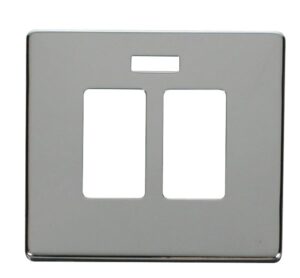 Click Scolmore - Click Definity 20A Sink & Bath Switch With Neon Cover Plate Chrome (SCP324CH)