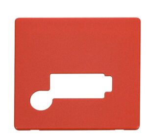 Click Scolmore - Click Definity Connection Unit With Flex Outlet (Lockable) Cover Plate Red (SCP350RD)