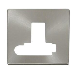 Click Scolmore - Click Definity Switched Conn. Unit With Flex Outlet (Lockable) Cover Plate Br. Stainless (SCP351BS)