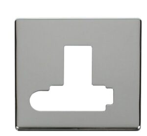 Click Scolmore - Click Definity Switched Conn. Unit With Flex Outlet (Lockable) Cover Plate Chrome (SCP351CH)