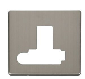 Click Scolmore - Click Definity Switched Conn. Unit With Flex Outlet (Lockable) Cover Plate St. Steel (SCP351SS)