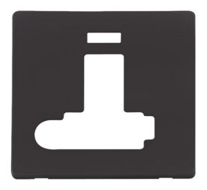 Click Scolmore - Click Definity Switched Conn. Unit With F/O & Neon (Lockable) Cover Plate Black (SCP352BK)