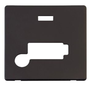 Click Scolmore - Click Definity Conn. Unit With Flex Outlet & Neon (Lockable) Cover Plate Black (SCP353BK)