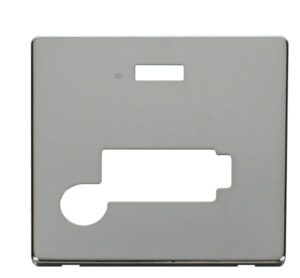 Click Scolmore - Click Definity Conn. Unit With Flex Outlet & Neon (Lockable) Cover Plate Chrome (SCP353CH)