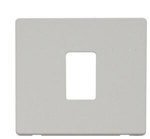 Click Scolmore - Click MiniGrid 1 Gang Single Aperture Cover Plate White (SCP401PW)