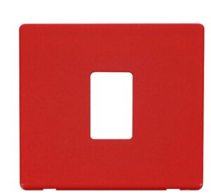 Click Scolmore - Click MiniGrid 1 Gang Single Aperture Cover Plate Red (SCP401RD)