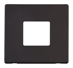 Click Scolmore - Click MiniGrid 1 Gang Twin Aperture Cover Plate Black (SCP402BK)